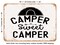 DECORATIVE METAL SIGN - Camper Sweet Camper - Vintage Rusty Look